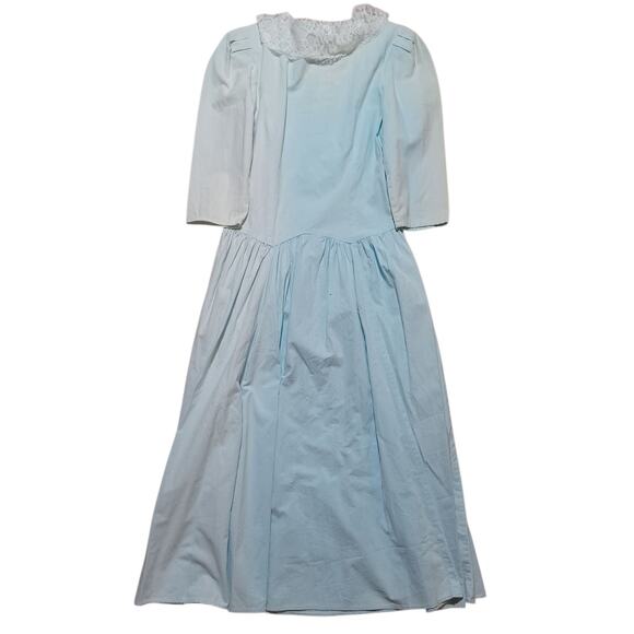 Eber San Francisco Vintage Coquette Peter Pan Collar Peasant Maxi Dress‎ 5 - Picture 3 of 8
